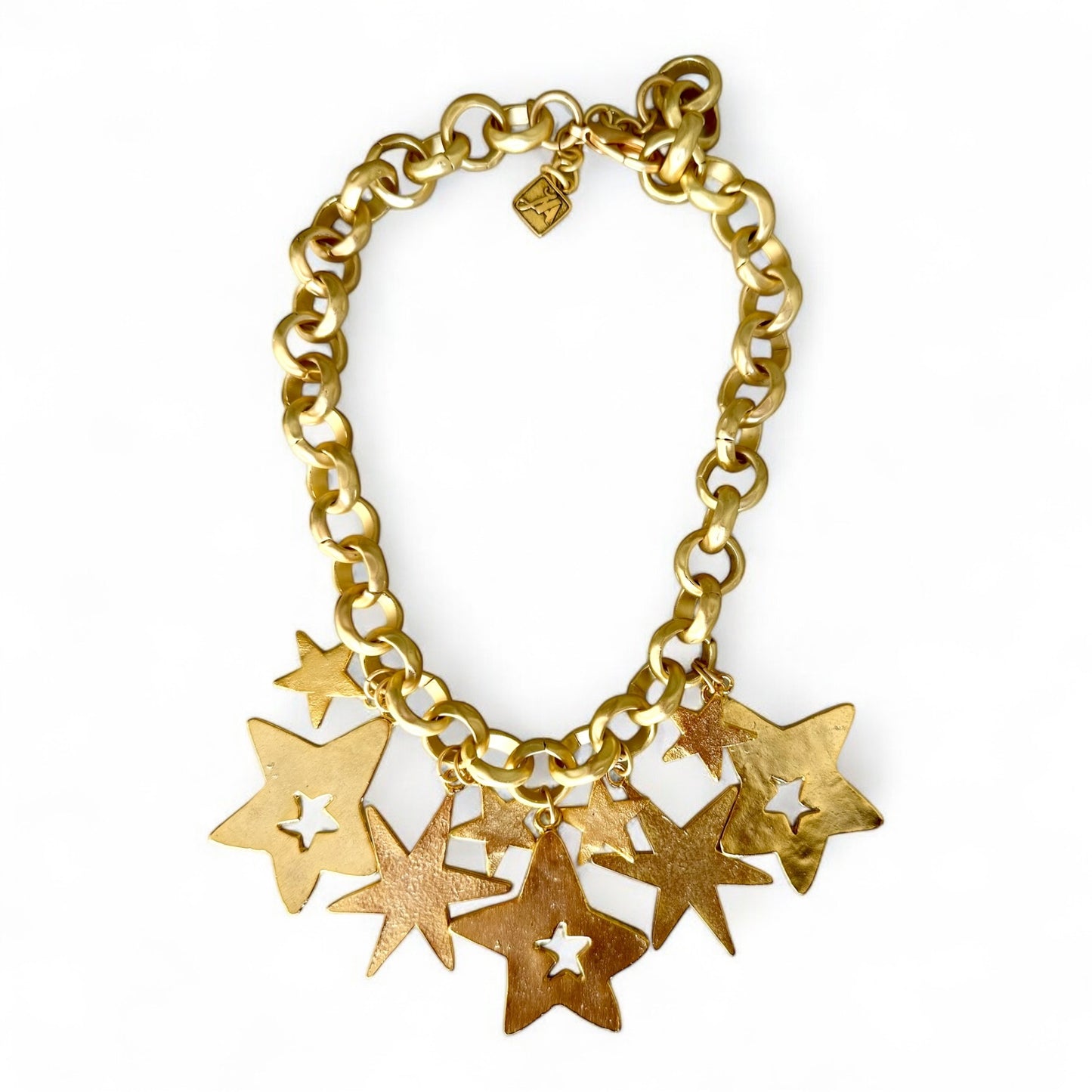 Starburst multi star necklace