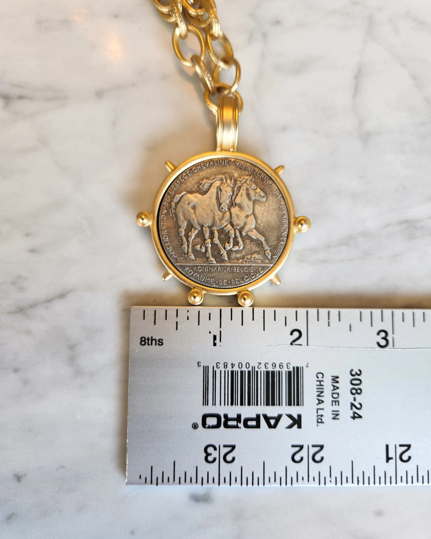 Wild Horses coin necklace