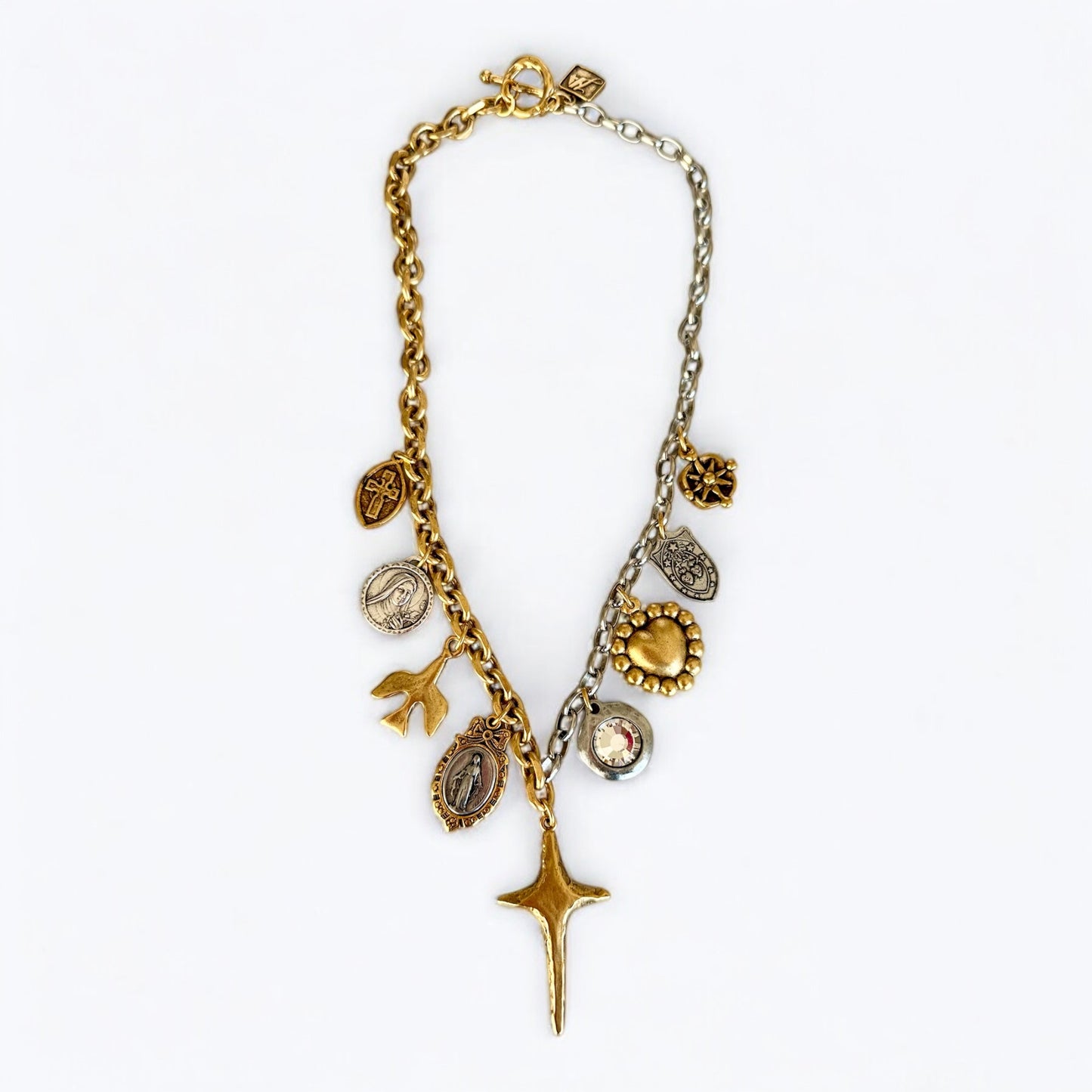 Faith Vintage inspired charm necklace