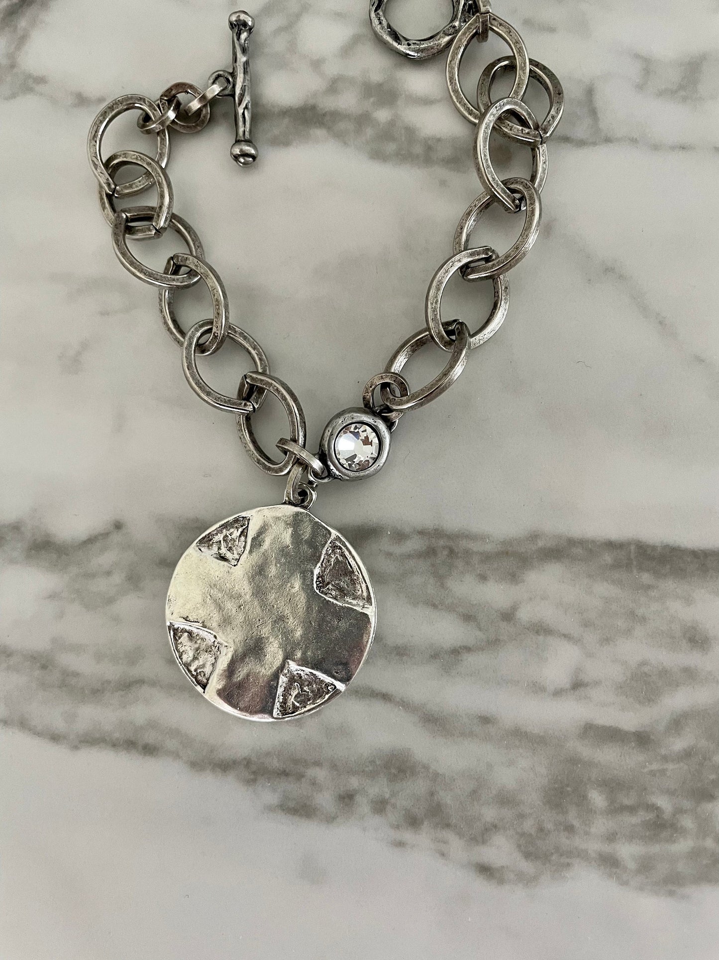 Lord’s Prayer Charm Bracelet Antiqued Silver