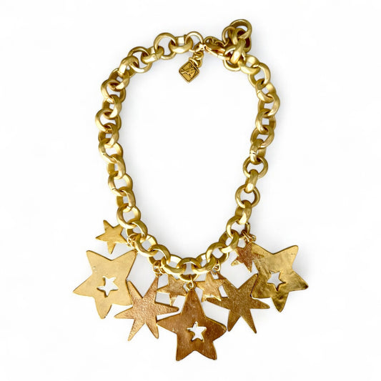 Starburst multi star necklace