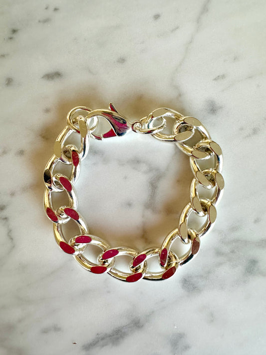 Platinum Curb link bracelet