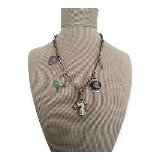 Romeo -silver charm necklace