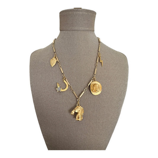 Romeo -gold charm necklace