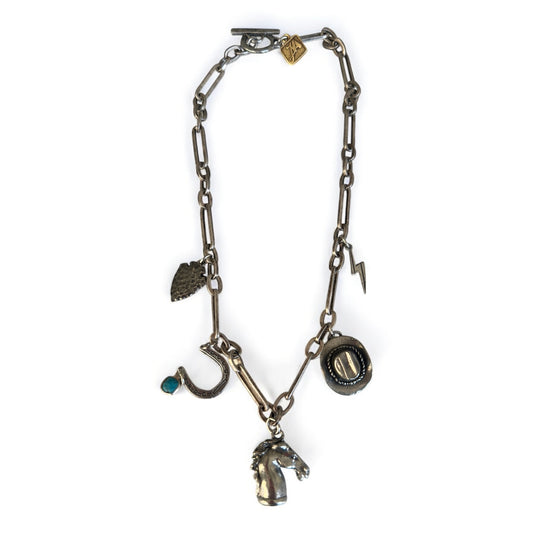Romeo -silver charm necklace