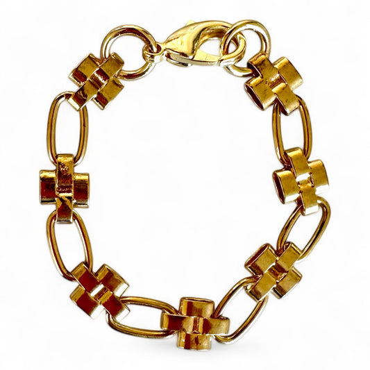 Gold Cross link bracelet