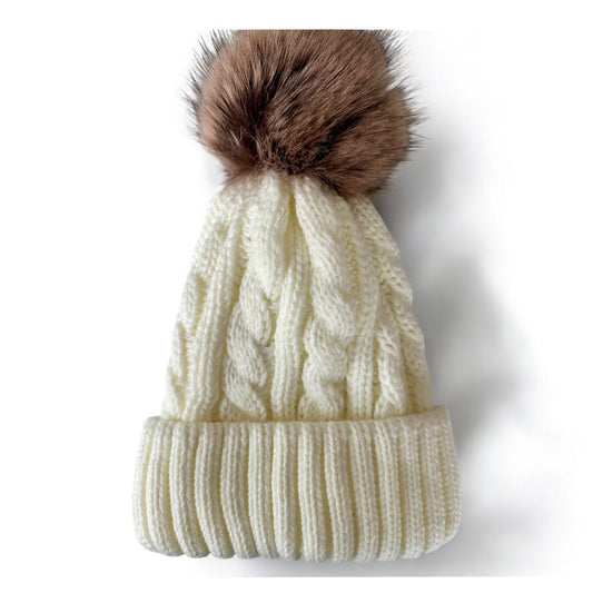 White Winter Beanie : The Frenchie