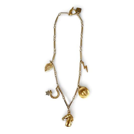 Romeo -gold charm necklace