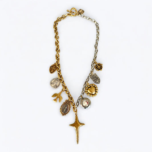 Faith Vintage inspired charm necklace