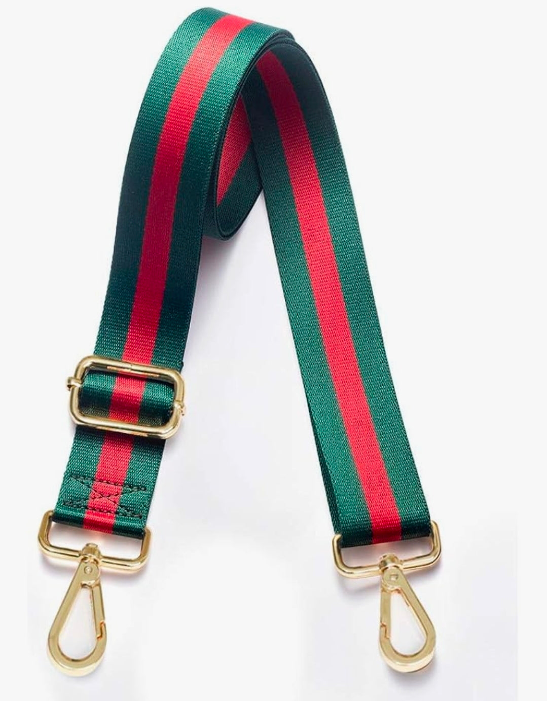 Crossbody canvas strap : Red&Green Italian