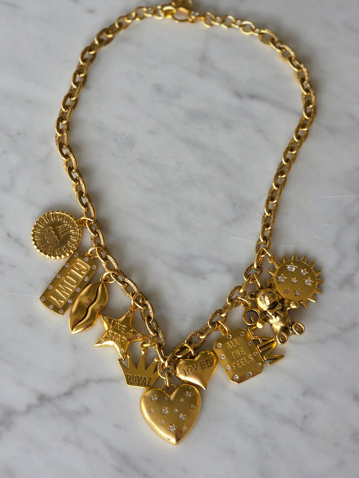 Good Vibes 12k Charm Necklace.